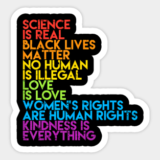 Science Is Real Black Lives Matter LGBT Pride BLM Sticker